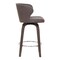 Armen Living Mynette 30" Swivel Brown Faux Leather Bar Stool LCMTBAWABR30 - alternate 3